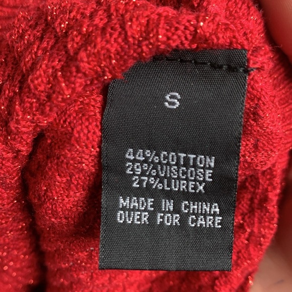 AB Studio Red Knit Sweater - Picture 5 of 6